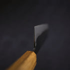 Nakiri Blue Steel #2 Kurouchi Oak Handle 165mm-[Musashi]-[Japanese-Kitchen-Knives]