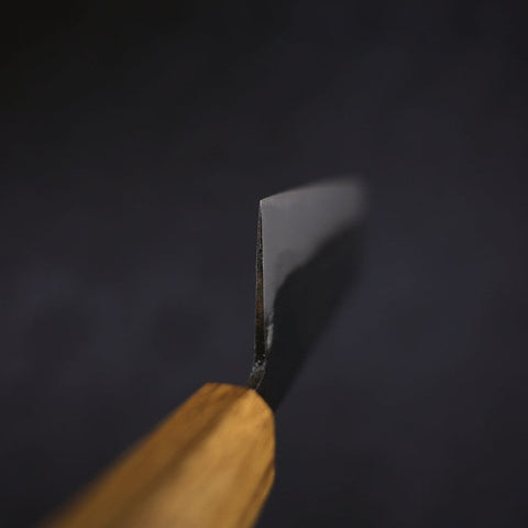 Nakiri Blue Steel #2 Kurouchi Oak Handle 165mm-[Musashi]-[Japanese-Kitchen-Knives]
