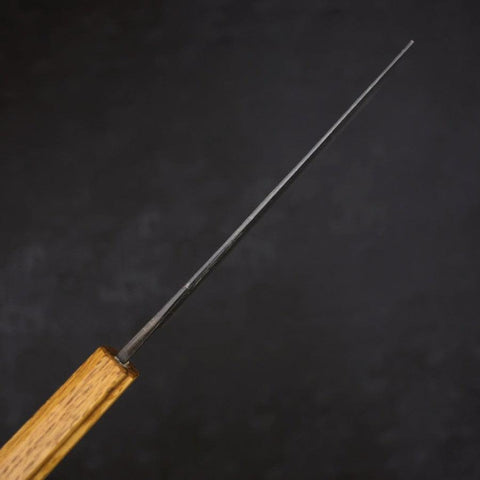 Nakiri Blue Steel #2 Kurouchi Oak Handle 165mm-[Musashi]-[Japanese-Kitchen-Knives]