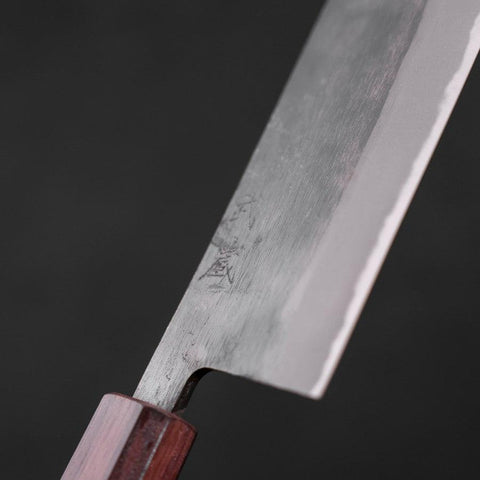 Nakiri Blue Steel #2 Kurouchi Purple Urushi Handle 165mm-[Musashi]-[Japanese-Kitchen-Knives]