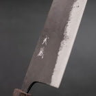 Nakiri Blue Steel #2 Kurouchi Sumi Urushi Handle 165mm-[Musashi]-[Japanese-Kitchen-Knives]