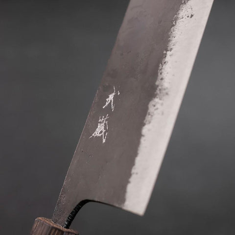 Nakiri Blue Steel #2 Kurouchi Sumi Urushi Handle 165mm-[Musashi]-[Japanese-Kitchen-Knives]