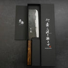 Nakiri Blue Steel #2 Kurouchi Sumi Urushi Handle 165mm-[Musashi]-[Japanese-Kitchen-Knives]