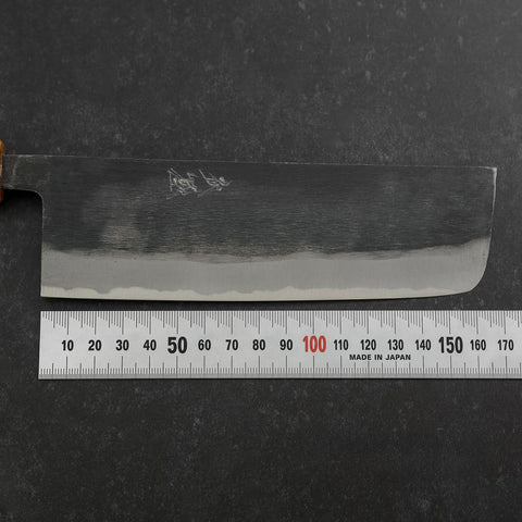 Nakiri Blue Steel #2 Kurouchi Yaki Urushi Handle 165mm-[Musashi]-[Japanese-Kitchen-Knives]