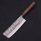 Nakiri Blue Steel #2 Nashiji Sumi Urushi Handle 165mm-[Musashi]-[Japanese-Kitchen-Knives]