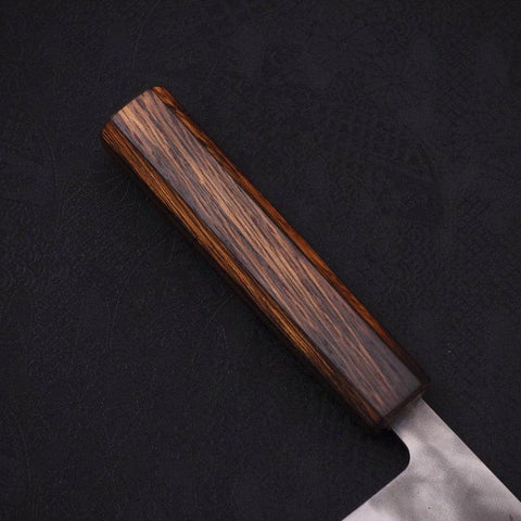 Nakiri Blue Steel #2 Nashiji Sumi Urushi Handle 165mm-[Musashi]-[Japanese-Kitchen-Knives]