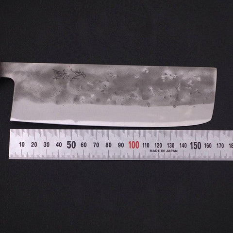 Nakiri Blue Steel #2 Nashiji Sumi Urushi Handle 165mm-[Musashi]-[Japanese-Kitchen-Knives]