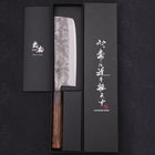 Nakiri Blue Steel #2 Nashiji Sumi Urushi Handle 165mm-[Musashi]-[Japanese-Kitchen-Knives]