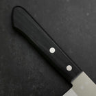 Nakiri Blue Steel #2 Polished Stainless Clad Western Handle 160mm-[Musashi]-[Japanese-Kitchen-Knives]
