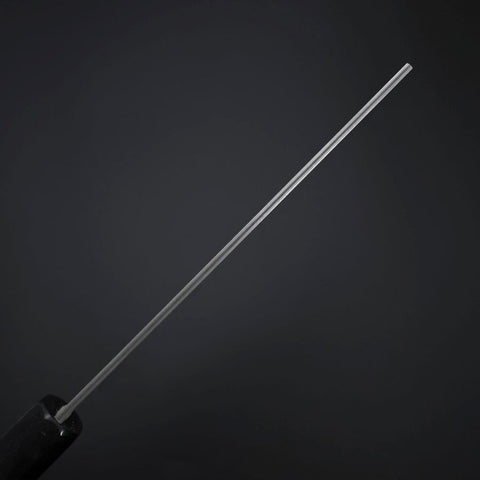 Nakiri Cobalt Stainless HRC62 Kurouchi Damascus Buffalo Ebony Handle 165mm-[Musashi]-[Japanese-Kitchen-Knives]