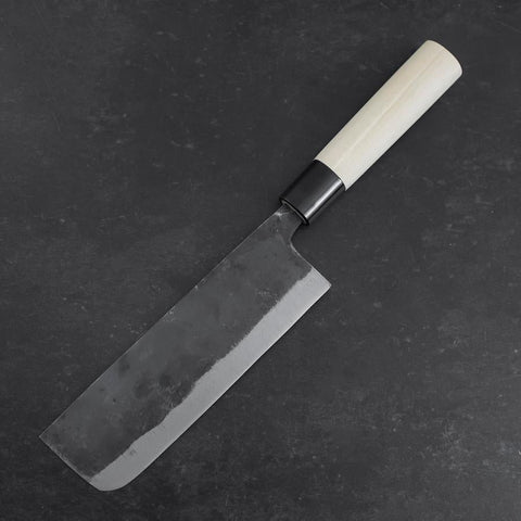 Nakiri SK Steel Kurouchi Magnolia Handle 170mm-[Musashi]-[Japanese-Kitchen-Knives]