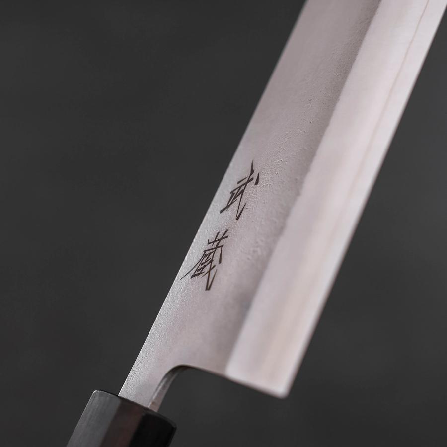 Nakiri SKD11 Nashiji Ebony Handle 165mm-[Musashi]-[Japanese-Kitchen-Knives]