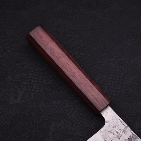 Nakiri SLD Nashiji Washi Purple Urushi Handle 165mm-[Musashi]-[Japanese-Kitchen-Knives]