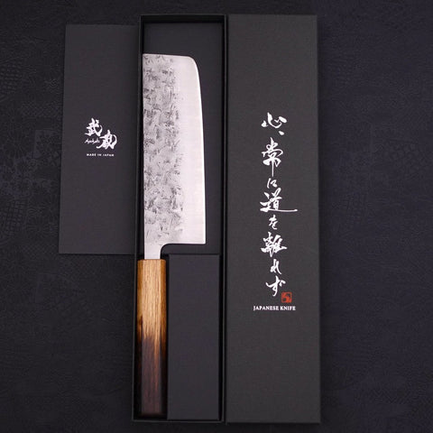 Nakiri SLD Nashiji Washi Yaki Urushi Handle 165mm-[Musashi]-[Japanese-Kitchen-Knives]