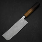 Nakiri SLD Wave Nickel Damascus Yaki Urushi Handle 165mm-[Musashi]-[Japanese-Kitchen-Knives]