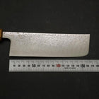 Nakiri SLD Wave Nickel Damascus Yaki Urushi Handle 165mm-[Musashi]-[Japanese-Kitchen-Knives]