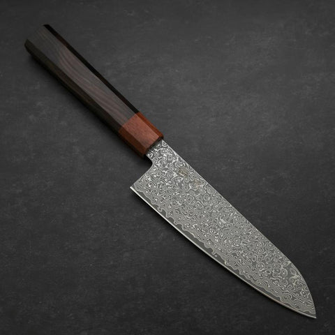 Nakiri & Santoku VG-10 Damasco Manico Shitan Ebano Sakura Set