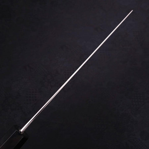 Nakiri Silver Steel #3 Damascus Buffalo Ebony Handle 165mm-[Musashi]-[Japanese-Kitchen-Knives]
