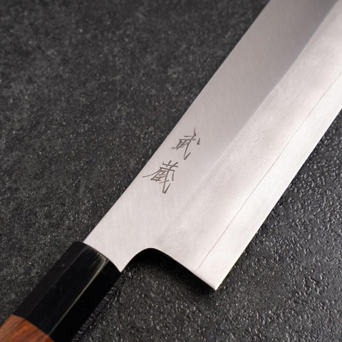 Nakiri Silver Steel #3 Kasumi Buffalo Bubinga Handle 165mm (6.5”)-[Musashi]-[Japanese-Kitchen-Knives]
