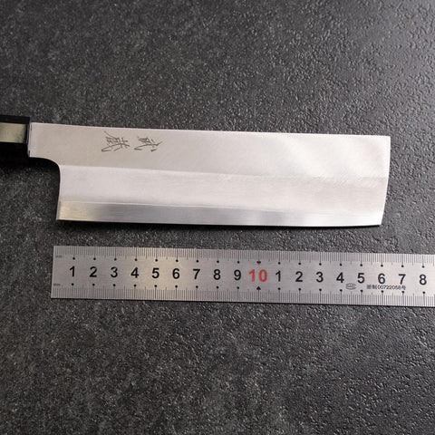 Nakiri Silver Steel #3 Kasumi Buffalo Bubinga Handle 165mm (6.5”)-[Musashi]-[Japanese-Kitchen-Knives]