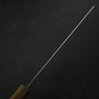 Nakiri Silver Steel #3 Nashiji Olive Handle 165mm-[Musashi]-[Japanese-Kitchen-Knives]