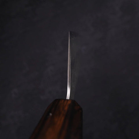 Nakiri Silver Steel #3 Nashiji Sumi Urushi Handle 165mm-[Musashi]-[Japanese-Kitchen-Knives]