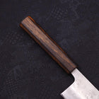 Nakiri Silver Steel #3 Nashiji Sumi Urushi Handle 165mm-[Musashi]-[Japanese-Kitchen-Knives]