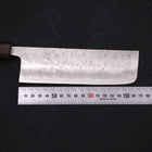 Nakiri Silver Steel #3 Nashiji Sumi Urushi Handle 165mm-[Musashi]-[Japanese-Kitchen-Knives]