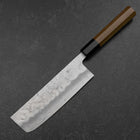 Nakiri Silver Steel #3 Nashiji Washi Buffalo Bubinga Handle 165mm-[Musashi]-[Japanese-Kitchen-Knives]