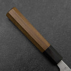 Nakiri Silver Steel #3 Nashiji Washi Buffalo Bubinga Handle 165mm-[Musashi]-[Japanese-Kitchen-Knives]