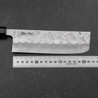 Nakiri Silver Steel #3 Nashiji Washi Buffalo Bubinga Handle 165mm-[Musashi]-[Japanese-Kitchen-Knives]
