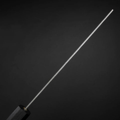 Nakiri Silver Steel #3 Nashiji Washi Dark Blue Urushi Handle 165mm-[Musashi]-[Japanese-Kitchen-Knives]