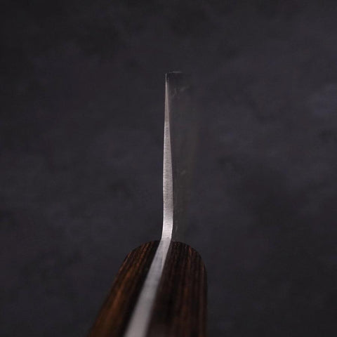 Nakiri Silver Steel #3 Nashiji Western Brown Handle 165mm-[Musashi]-[Japanese-Kitchen-Knives]
