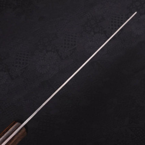 Nakiri Silver Steel #3 Nashiji Western Brown Handle 165mm-[Musashi]-[Japanese-Kitchen-Knives]