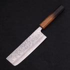 Nakiri Silver Steel #3 Nashiji Yaki Urushi Handle 165mm-[Musashi]-[Japanese-Kitchen-Knives]