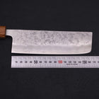 Nakiri Silver Steel #3 Nashiji Yaki Urushi Handle 165mm-[Musashi]-[Japanese-Kitchen-Knives]
