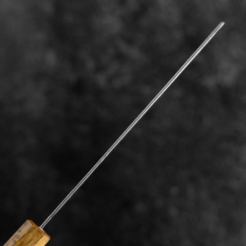 Nakiri Silver Steel #3 Nawame Damascus Yaki Urushi Handle 165mm (6.5”)-[Musashi]-[Japanese-Kitchen-Knives]