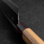 Nakiri Stainless Clad Blue Steel #2 Kurouchi Zelkova Handle 165mm (6.5”)-[Musashi]-[Japanese-Kitchen-Knives]
