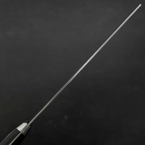 Nakiri Stainless Clad Blue Steel #2 Tsuchime Western Black Handle 170mm (6.7”)-[Musashi]-[Japanese-Kitchen-Knives]