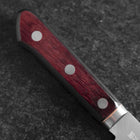 Nakiri Stainless Clad Blue Super Polished Western Black Red Handle 160mm (6.3”)-[Musashi]-[Japanese-Kitchen-Knives]