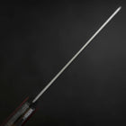Nakiri Stainless Clad Blue Super Polished Western Black Red Handle 160mm (Tsuba-nashi) (6.3”)-[Musashi]-[Japanese-Kitchen-Knives]