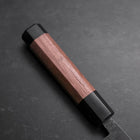 Nakiri Stainless Clad Blue Steel #2 Kurouchi Walnut Handle 165mm-[Musashi]-[Japanese-Kitchen-Knives]