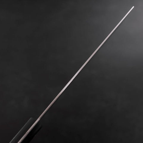Nakiri Stainless Clad White Steel #2 Polished Western Black Handle 150mm (5.9”)-[Musashi]-[Japanese-Kitchen-Knives]