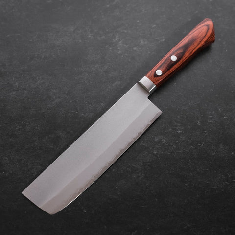 Nakiri VG-1 Nashiji Western Mahogany Handle 165mm-[Musashi]-[Japanese-Kitchen-Knives]