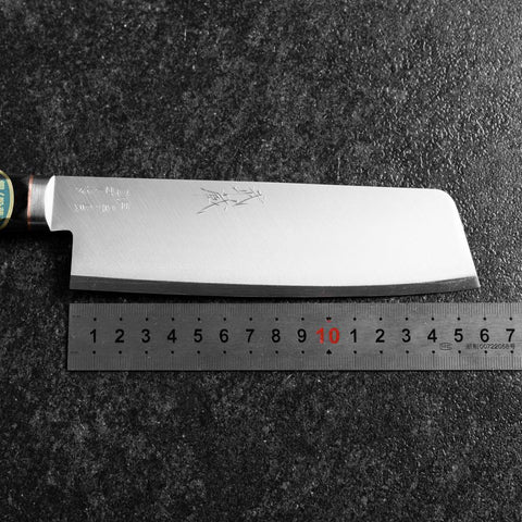 Nakiri VG-1 Polished Western Black Handle 160mm (6.3”)-[Musashi]-[Japanese-Kitchen-Knives]