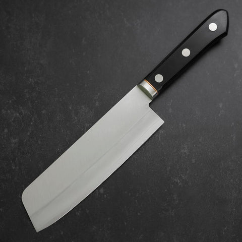 Nakiri VG-1 Polished Western Black Handle 160mm-[Musashi]-[Japanese-Kitchen-Knives]