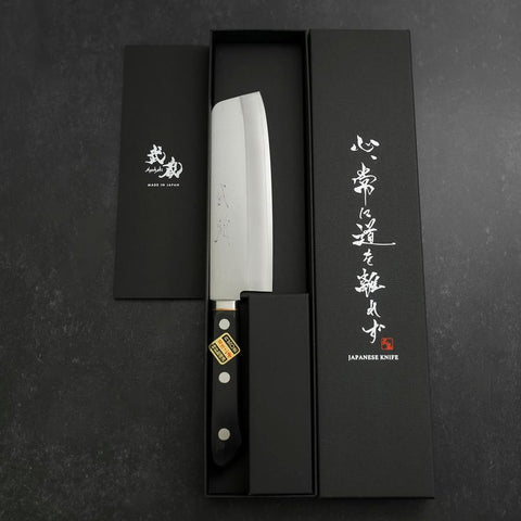 Nakiri VG-1 Polished Western Black Handle 160mm-[Musashi]-[Japanese-Kitchen-Knives]