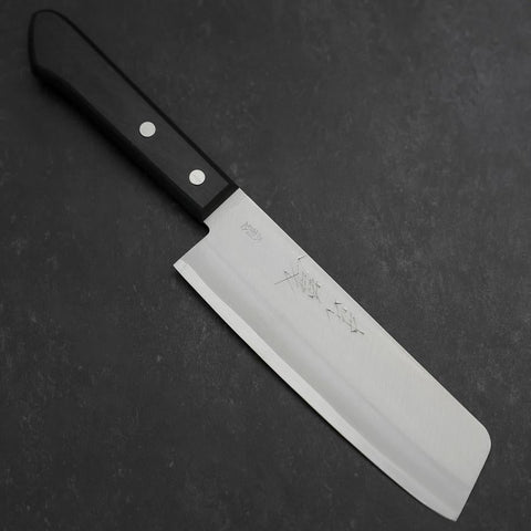 Nakiri VG-1 Polished Western Black Handle 160mm-[Musashi]-[Japanese-Kitchen-Knives]