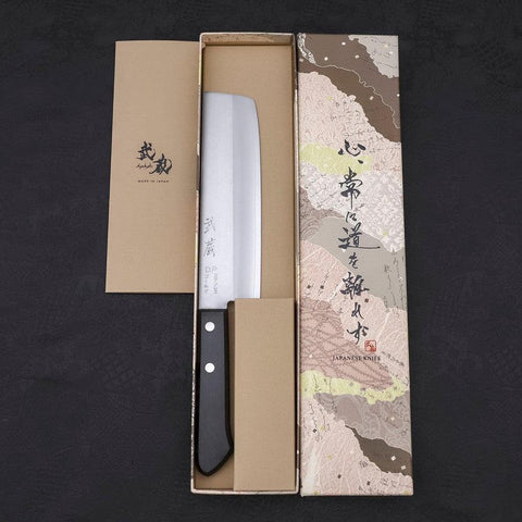 Nakiri VG-1 Polished Western Black Handle 165mm-[Musashi]-[Japanese-Kitchen-Knives]