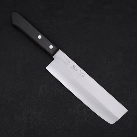 Nakiri VG-1 Polished Western Black Handle 165mm-[Musashi]-[Japanese-Kitchen-Knives]